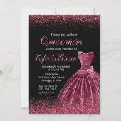 Invitation Robe Plum Violet Faux Parties scintillant Quincean (Devant)