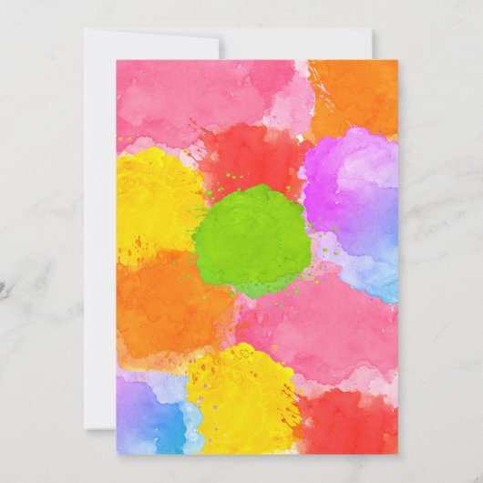 Invitation Robe Pour Un Mess Art Anniversaire (Dos)