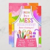 Invitation Robe Pour Un Mess Art Anniversaire (Devant / Derrière)