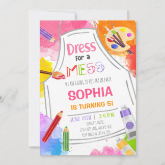 Invitation Robe Pour Un Mess Art Anniversaire