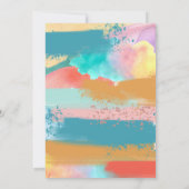 Invitation Robe pour un Mess Kids Art Peinture peinture Anniv (Dos)