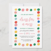 Invitation Robe Pour Un Mess Painting Party Enfants (Devant)