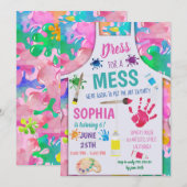 Invitation Robe pour une fête de peinture de Mess Art Girl An (Devant / Derrière)