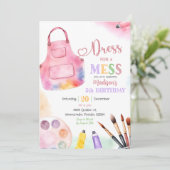 Invitation Robe pour une Mess Girl Art Painting Party Anniver (Debout devant)