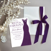 Invitation Robe pourpre Soixante et fabuleux 60e anniversaire