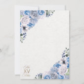 Invitation Robe princesse bleue & Bottes Quinceañera (Dos)