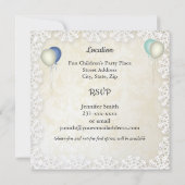 Invitation Robe princesse bleue fantaisie Anniversaire Invita (Dos)