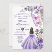 Invitation Robe princesse papillon pourpre Robe florale Quinc (Devant)