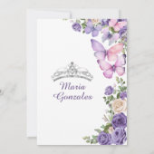 Invitation Robe princesse papillon pourpre Robe florale Quinc (Dos)