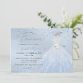 Invitation Robe Quinceanera Silver Blue Quinceanera (Debout devant)