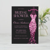 Invitation Robe rose brillant Fête des mariées (Debout devant)