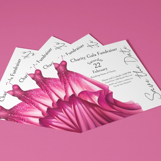 Invitation Robe rose chaise Ball Gala