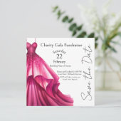 Invitation Robe rose chaise Ball Gala (Debout devant)