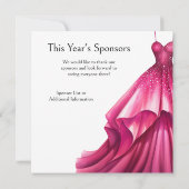 Invitation Robe rose chaise Ball Gala (Dos)