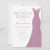 Invitation Robe Rose Dusty Fête des mariées Brunch & Bubbly (Devant)