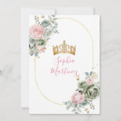 Invitation Robe Rose Dusty Robe Sage Floral Quiñceanera (Dos)