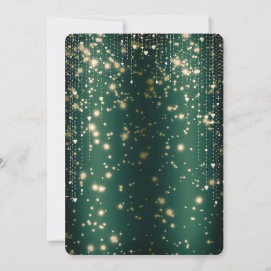 Invitation Robe rose émeraude rose rose douce 16 Partie (Dos)