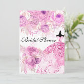 Invitation Robe rose et violet Rose Fête des mariées Invitati (Debout devant)