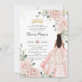 Invitation Robe rose flush Princesse Gown Quinceañera (Devant)