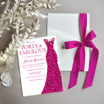 Invitation Robe rose Forty & Fabuleux 40e anniversaire<br><div class="desc">Robe rose Forty & Fabulous 40th Birthday Invitation Voir la collection correspondante dans notre magasin de niche et de niche</div>