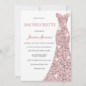Invitation Robe rose or Blush Floral Bachelorette Party (Dos)