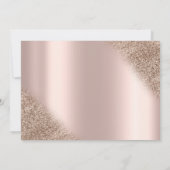 Invitation Robe rose or Boho Fleurs Mariage (Dos)