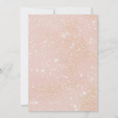 Invitation Robe rose or étincelle Floral 40e fête d'anniversa (Dos)