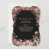 Invitation Robe rose or noir Quinceanera robe Roses floraux (Dos)