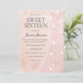 Invitation Robe rose Or Parties scintillant Douce 16 Partie (Debout devant)