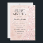 Invitation Robe rose Or Parties scintillant Douce 16 Partie<br><div class="desc">Robe rose or Parties scintillant Sweet 16 Party Invitation Variations à l'invitation et articles correspondants dans notre magasin</div>