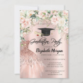 Invitation Robe rose Parties scintillant or Rose Grad Casquet (Devant)