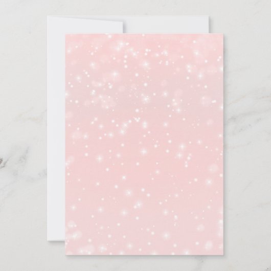 Invitation Robe rose Peach Argent Parties scintillant étincel (Dos)