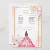 Invitation Robe rose quinceañera (Dos)