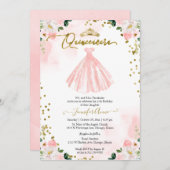 Invitation Robe rose Quinceanera Blush (Devant / Derrière)
