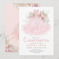 Robe rose Quinceañera Mis Quince 15 Años