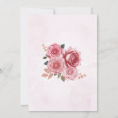 Invitation Robe rose Quinceanera Papillon floral (Dos)