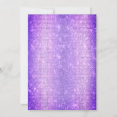 Invitation Robe Roses Violettes Sequins Sweet 16  (Dos)