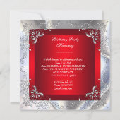 Invitation Robe Rouge Argent Blanc Chaussures Haut talon Tiar (Dos)