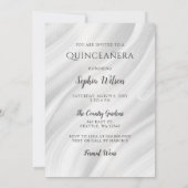 Invitation Robe rouge argenté Quinceañera Quince (Dos)