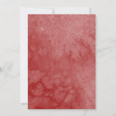 Invitation Robe rouge florale douce 16 Papillon (Dos)