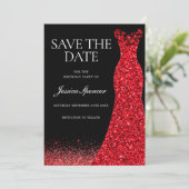 Invitation Robe Rouge Parties scintillant Rouge Gown Annivers (Debout devant)