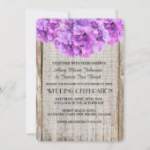 Invitation Robe rustique violet hydrangée mariage invite ph1 (Devant)