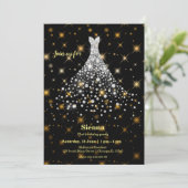 Invitation Robe scintillante en diamant (Debout devant)