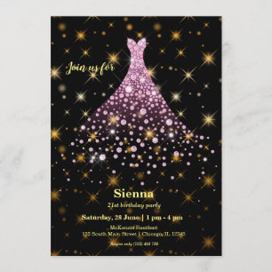 Invitation Robe scintillante en diamant