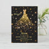 Invitation Robe scintillante en diamant (Debout devant)