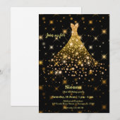 Invitation Robe scintillante en diamant (Devant / Derrière)