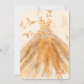 Invitation Robe scintillante orange Danse Papillon Sweet 16 (Dos)