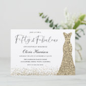 Invitation Robe Shimmer d'or Cinquante et fabuleux 50e annive (Debout devant)