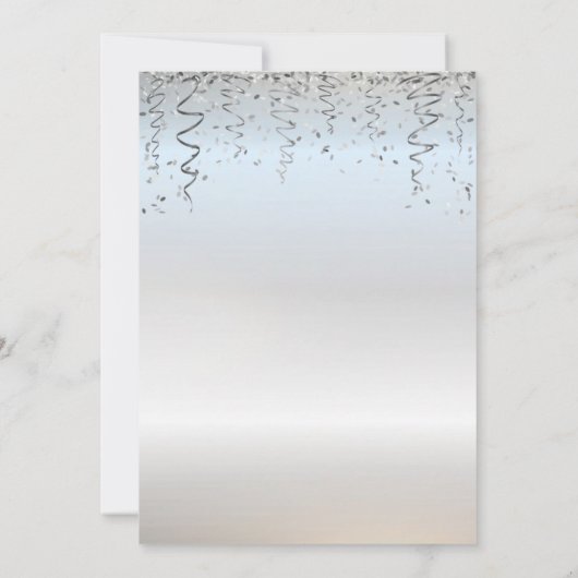 Invitation Robe Silver brillant Diamonds Argent 50e anniversa (Dos)