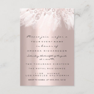 Invitation Robe Spark Or Rose Gold Baby Shower Mariage